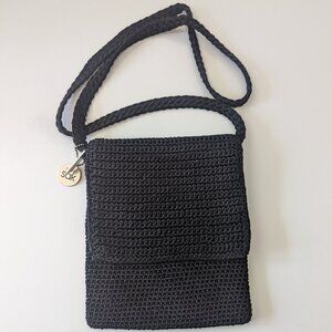 The Sak Crochet Black Small Crossbody Bag